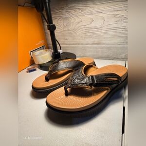 KuaiLu Mens 11 Orthotic Flip Flops  Recovery Walking Sandals Adjustable Thick